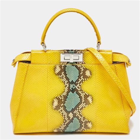 fendi peekaboo python handle|Fendi peekaboo.